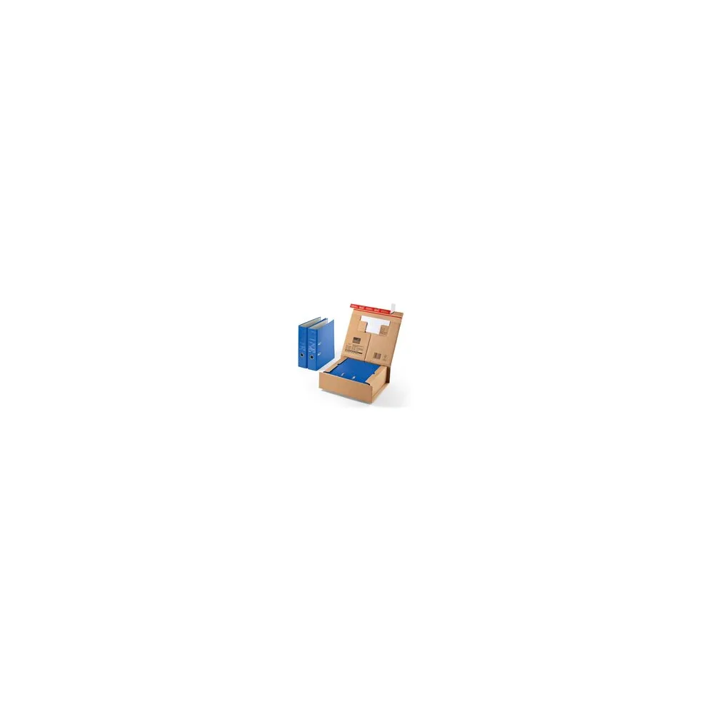 Versandkarton 385 x 315 x 130mm für 2 Ordner A4 Selbstklebeverschluss & Aufreißfaden braun