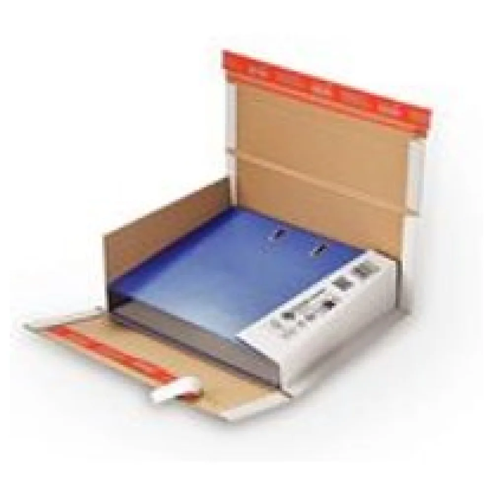 Ordnerversandkarton flexible 370 x 295 x -85mm doppelter Selbstklebeverschluss weiß – Bild 3