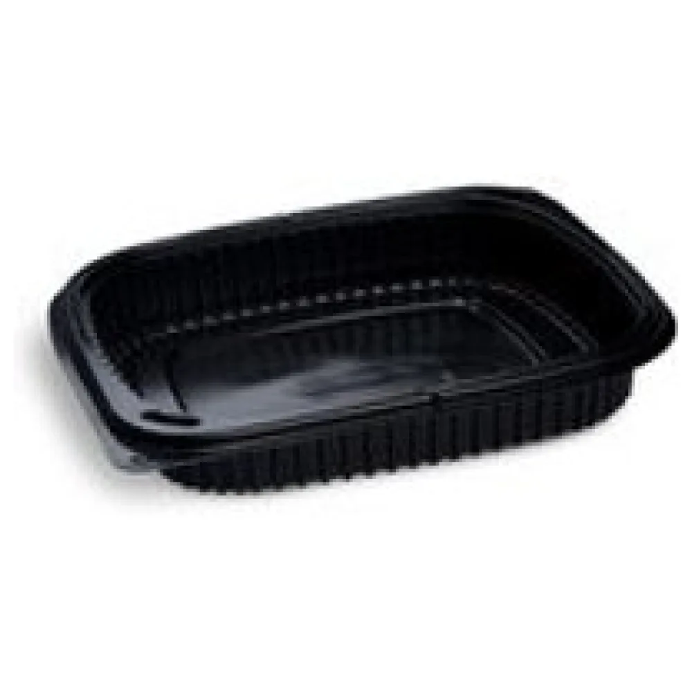 Mehrweg Menüschalen ungeteilt 240 x 210 x 40 mm Mikrowellengeeignet schwarz 1200ml, 100 Stk. – Bild 3