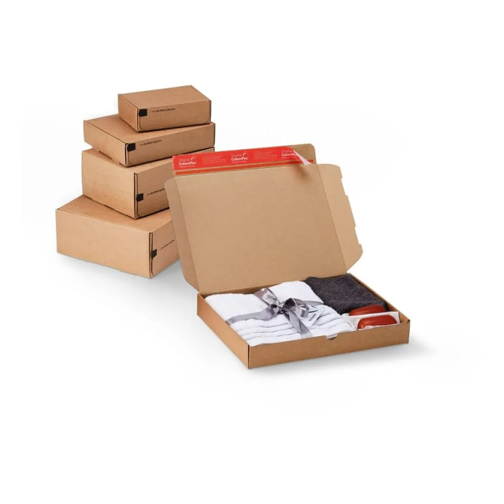 E-Commerce Modulboxen 350 x 250 x 50mm mit Selbstklebeverschluss & Aufreißfaden braun – Bild 2
