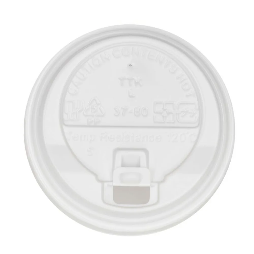 Domdeckel mit Verschlußklappe weiß für Pappbecher COFFEE TO GO 80mm O, 100 Stk. – Bild 2