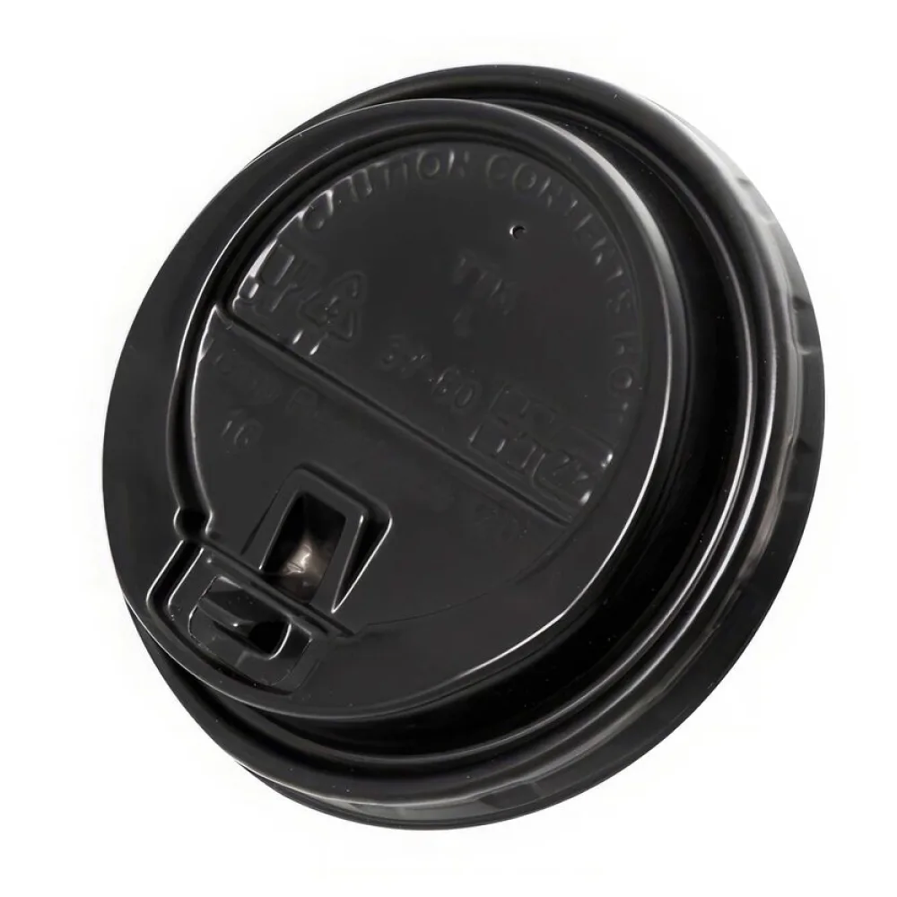 Domdeckel mit Verschlußklappe schwarz für Pappbecher COFFEE TO GO 90mm O, 100 Stk. – Bild 2