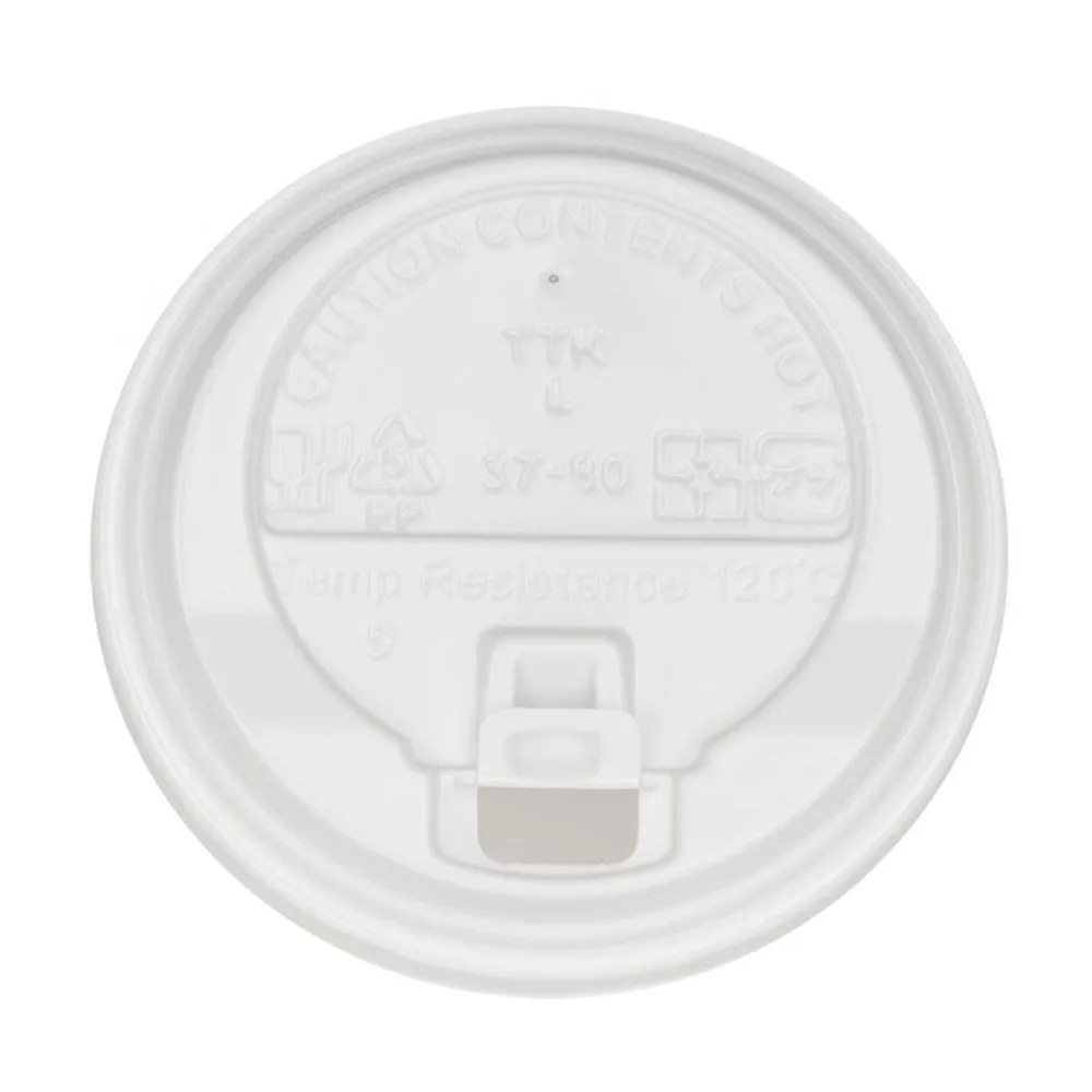 Domdeckel mit Verschlußklappe weiß für Pappbecher COFFEE TO GO 90mm O, 100 Stk. – Bild 2