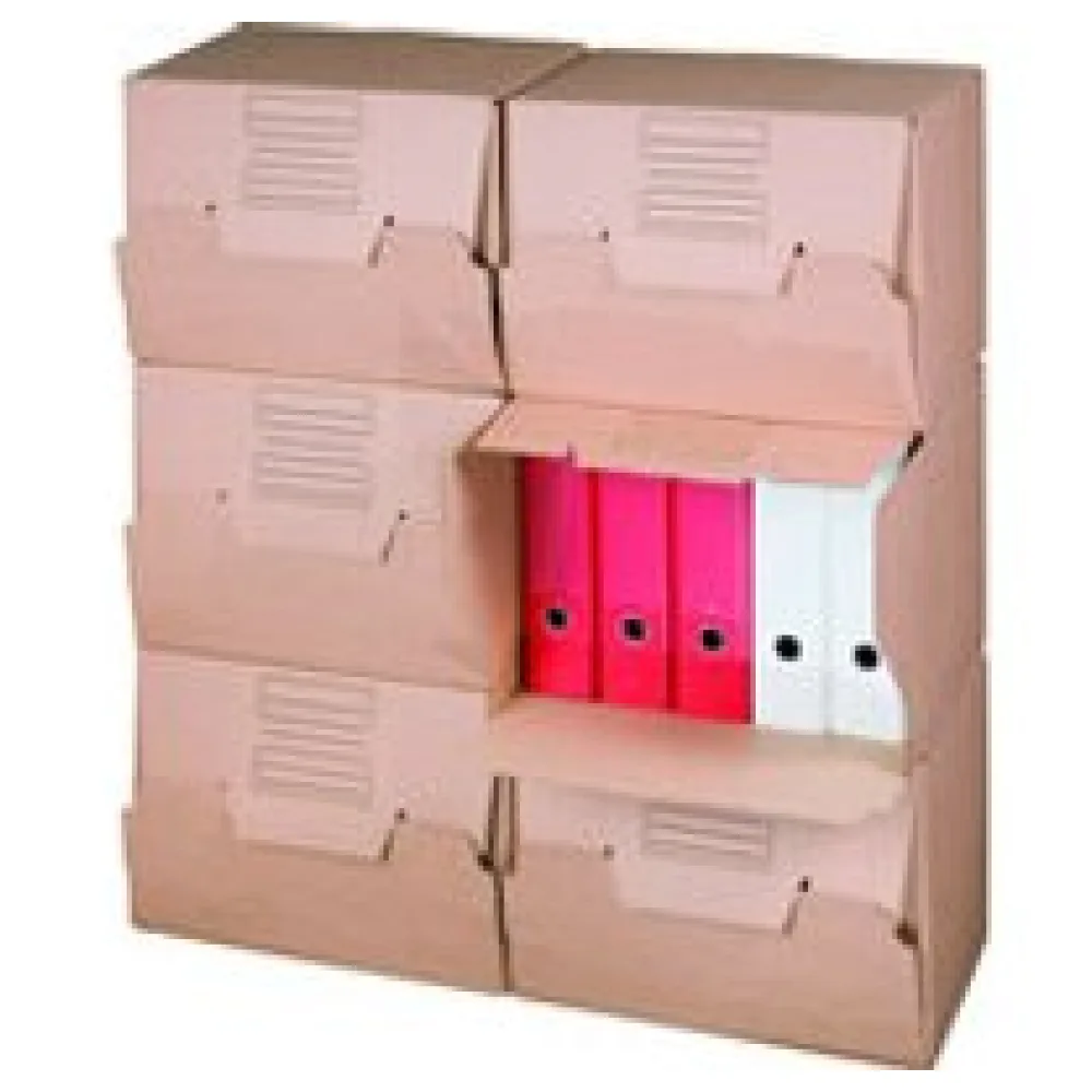 Archivboxen 426x326x295mm mit praktischen Tragegriffen, braun – Bild 3
