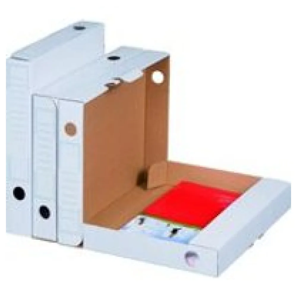 Archiv-Ablagebox 250x45x317mm wiederverschließbar weiß – Bild 3