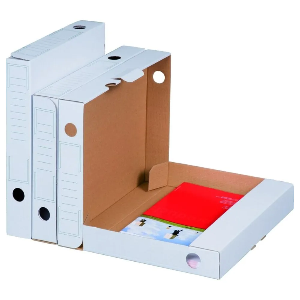 Archiv-Ablagebox 250x45x317mm wiederverschließbar weiß – Bild 2