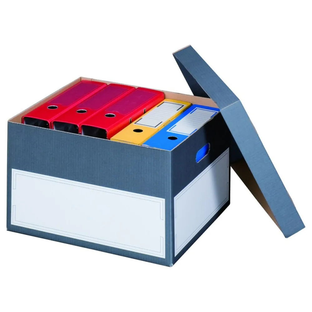 Archivbox mit Deckel 440x380x290mm anthrazit – Bild 2