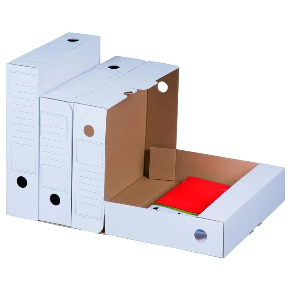 Archiv-Ablagebox 250x70x317mm wiederverschließbar weiß – Bild 2