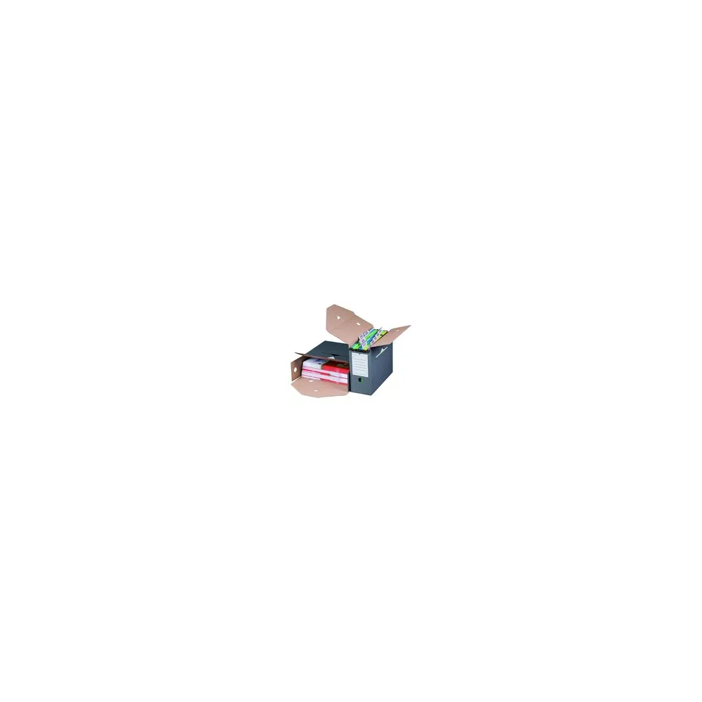 Archivbox für Hängemappen 330x120x265mm wiederverschließbar anthrazit