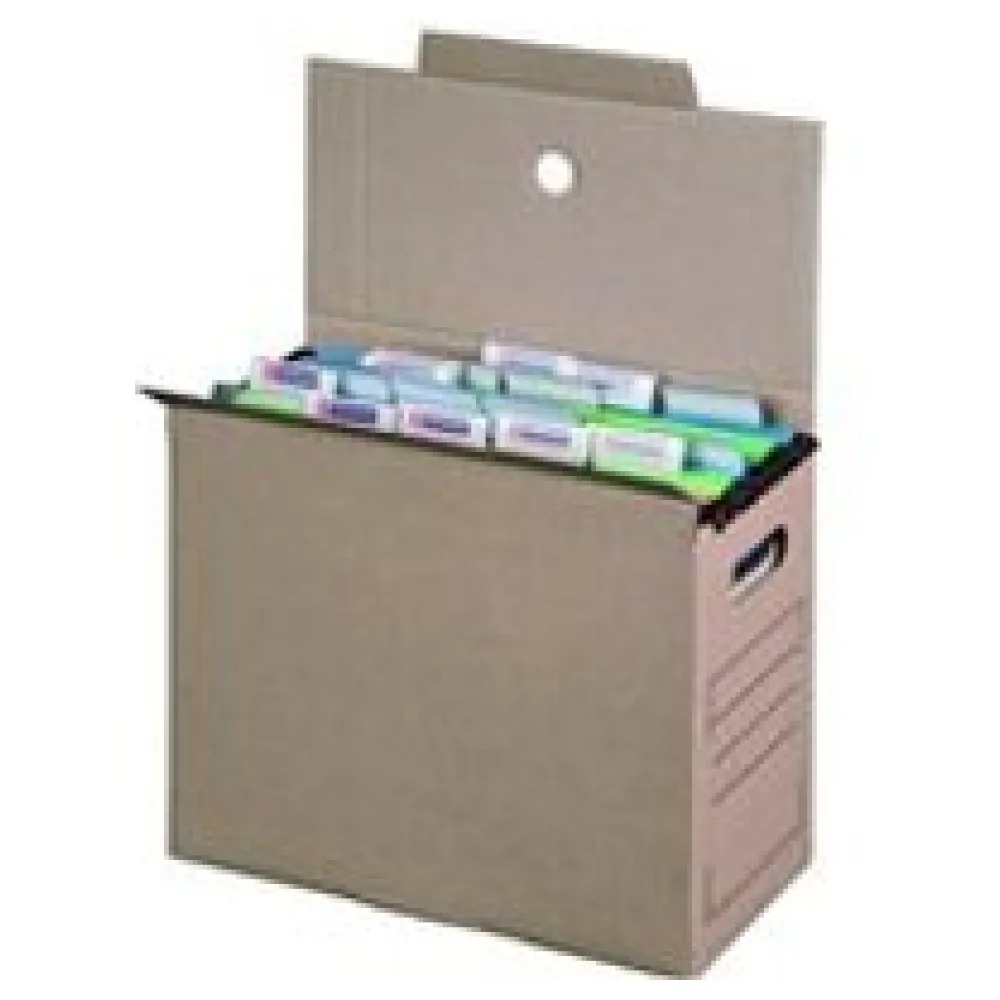Archiv-Transportbox für Hängemappen 327x158x279mm wiederverschließbar braun – Bild 3