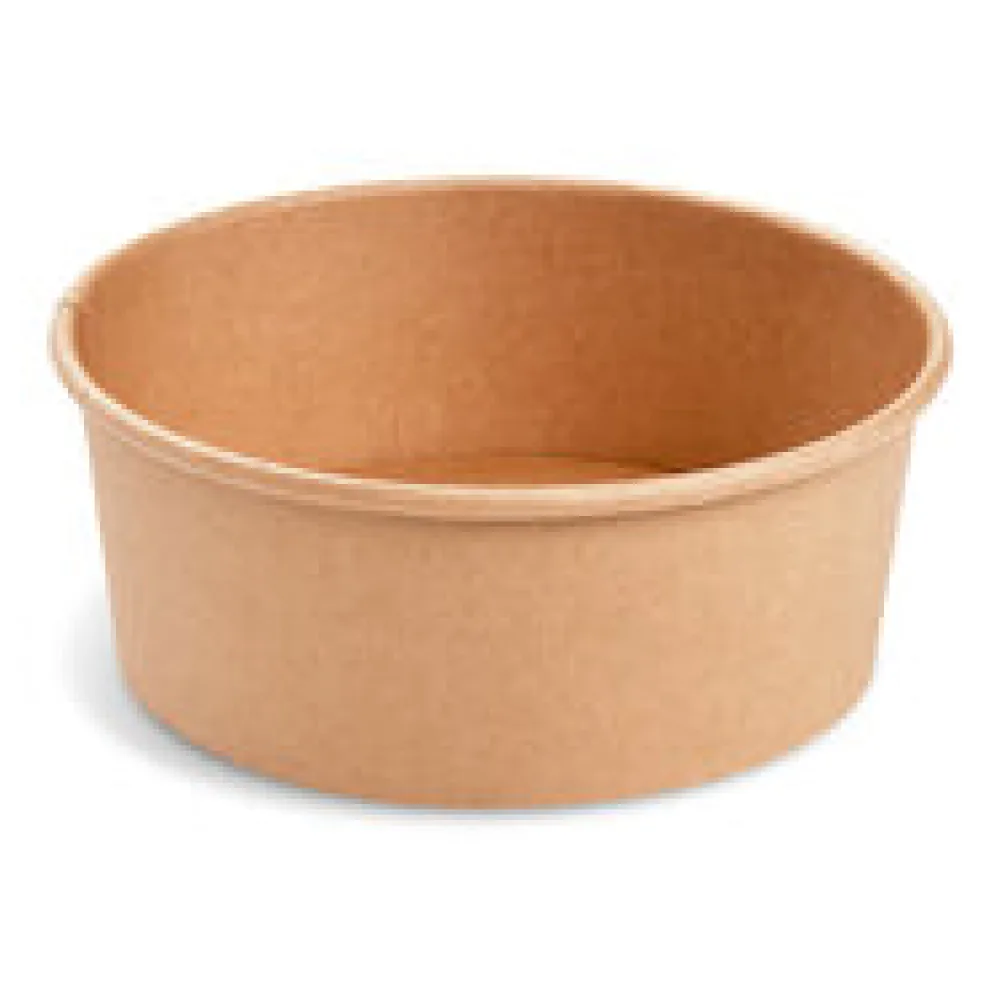 Salatschalen Feinkostschalen braun O150mm aus Pappe PE-beschichtet 750ml, 50 Stk.