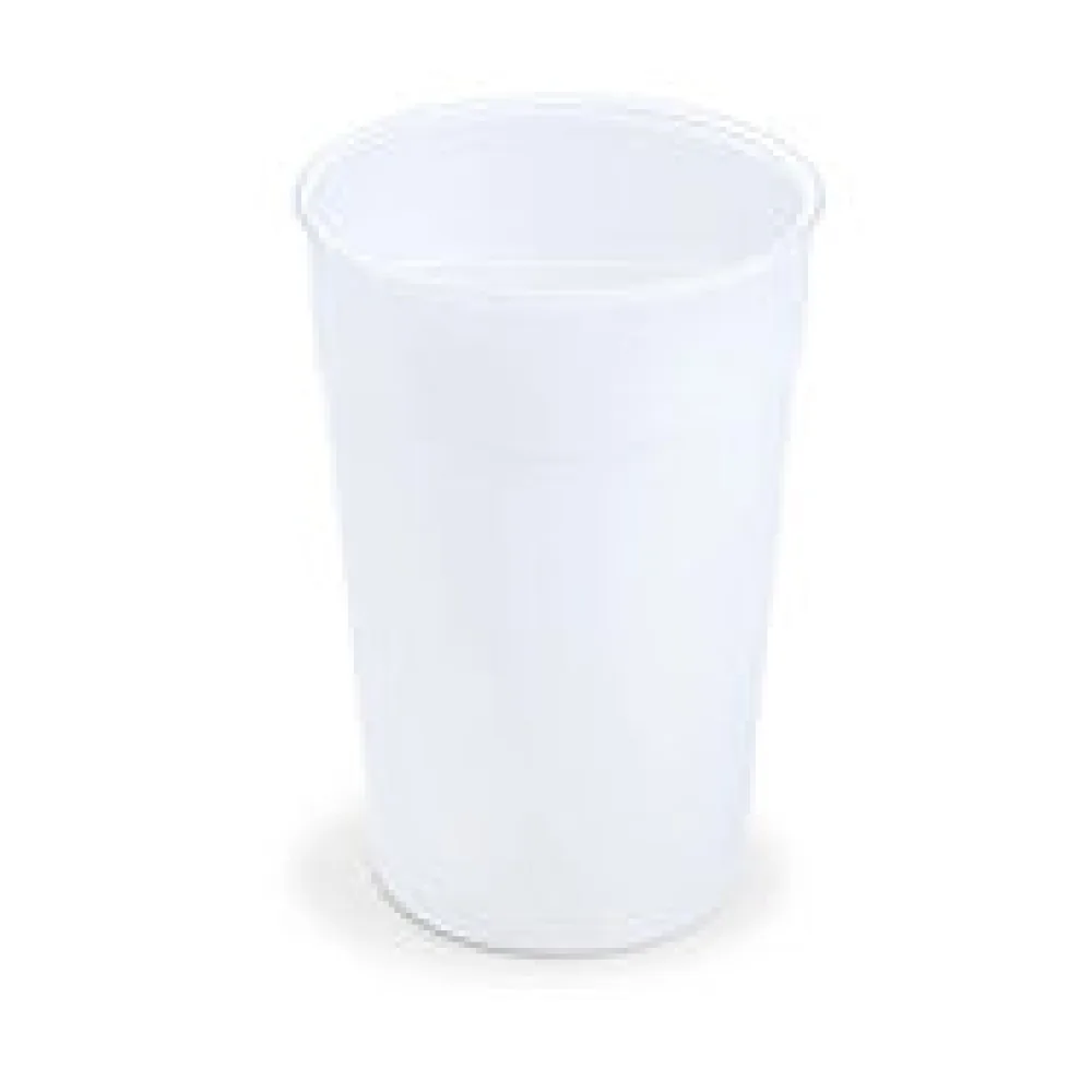 Mehrwegbecher Heißgetränkebecher transparent milchig transluzent Eichstrich 300ml O 80mm, 10 Stk.