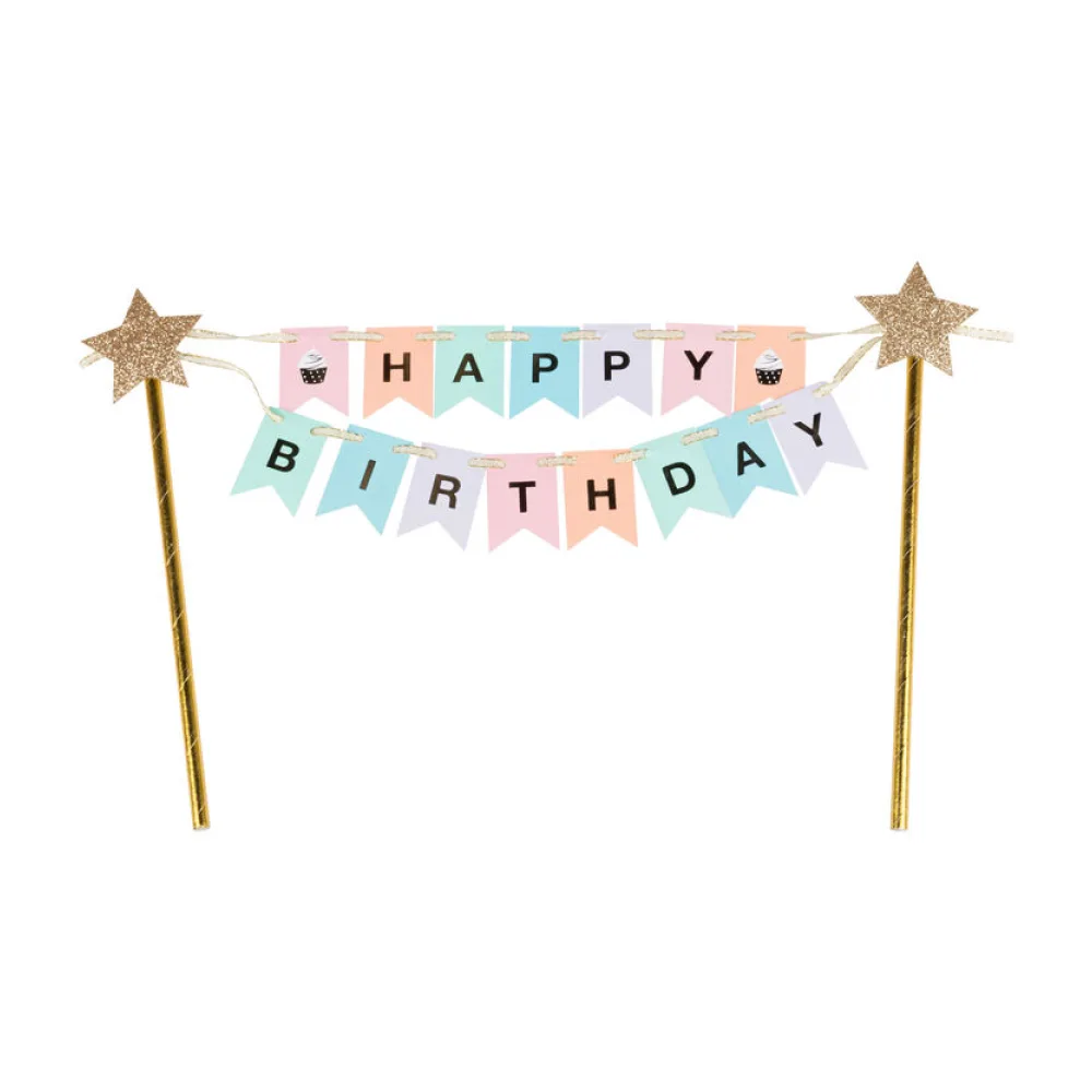 Tortenstecker Cake Topper 'Happy Birthday' 33 x 21cm – Bild 2