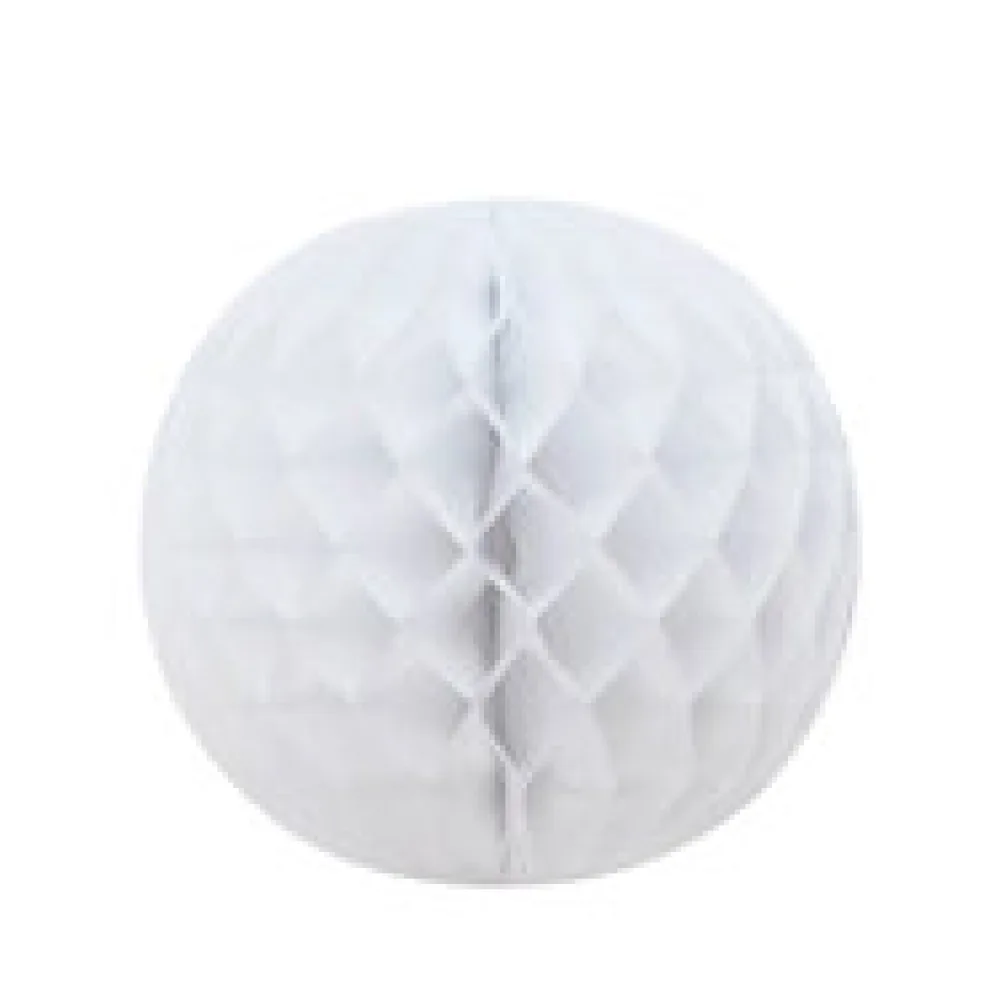 Wabenball Lampion rund weiß O 35 cm