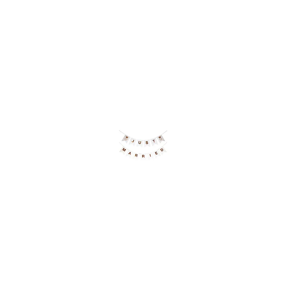 Wimpelkette Banner Hochzeit 'Just married' ca. 1,2m