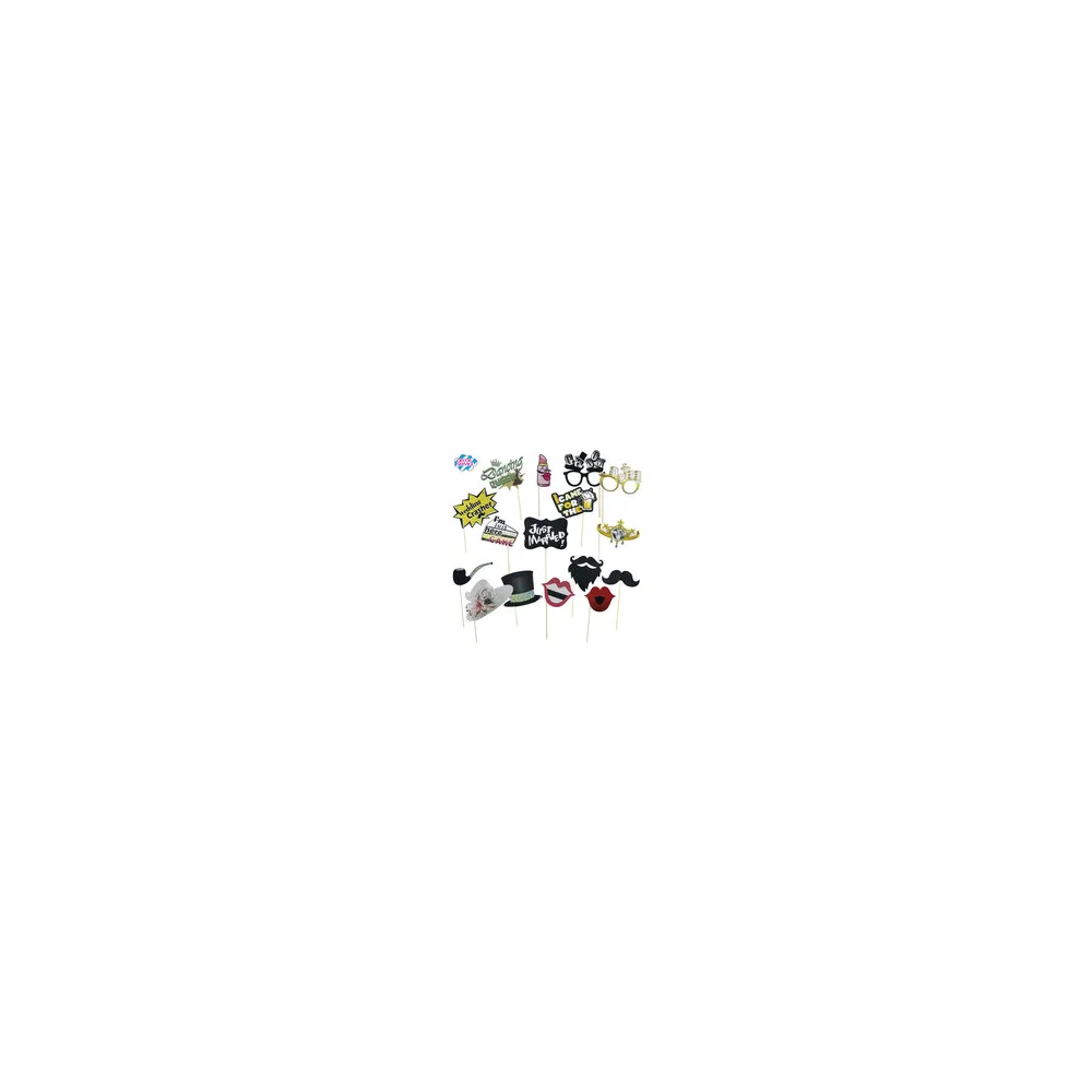 Party Props Fotobox Requisiten Accessoires Set "Hochzeit" 16-teiliges Set