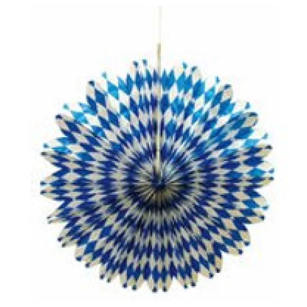 Rosette Oktoberfest Bayerische Raute blau O 50 cm – Bild 3