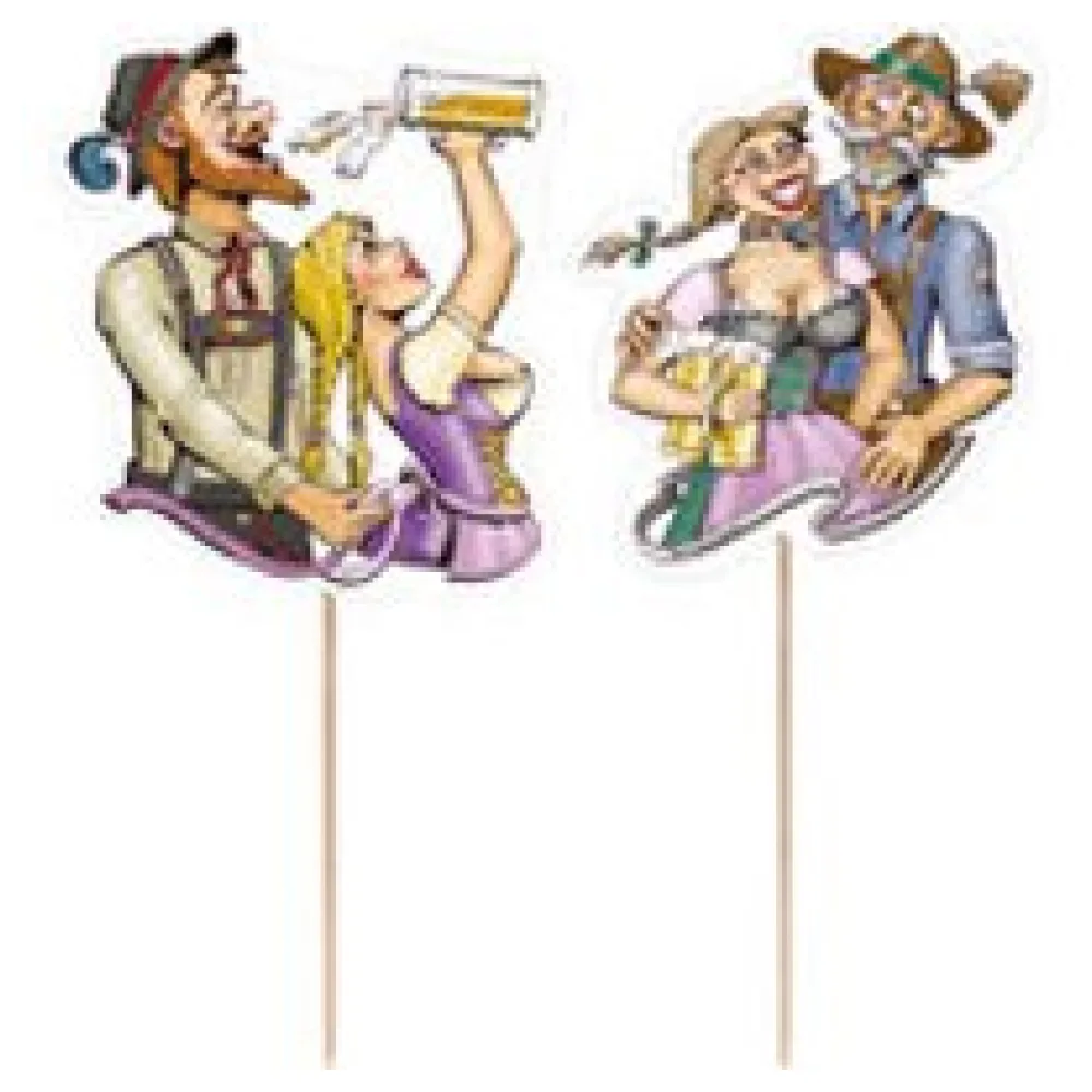 Deko-Picker "Trachtenpärchen Oktoberfest", 160 mm, 100 Stk. – Bild 3