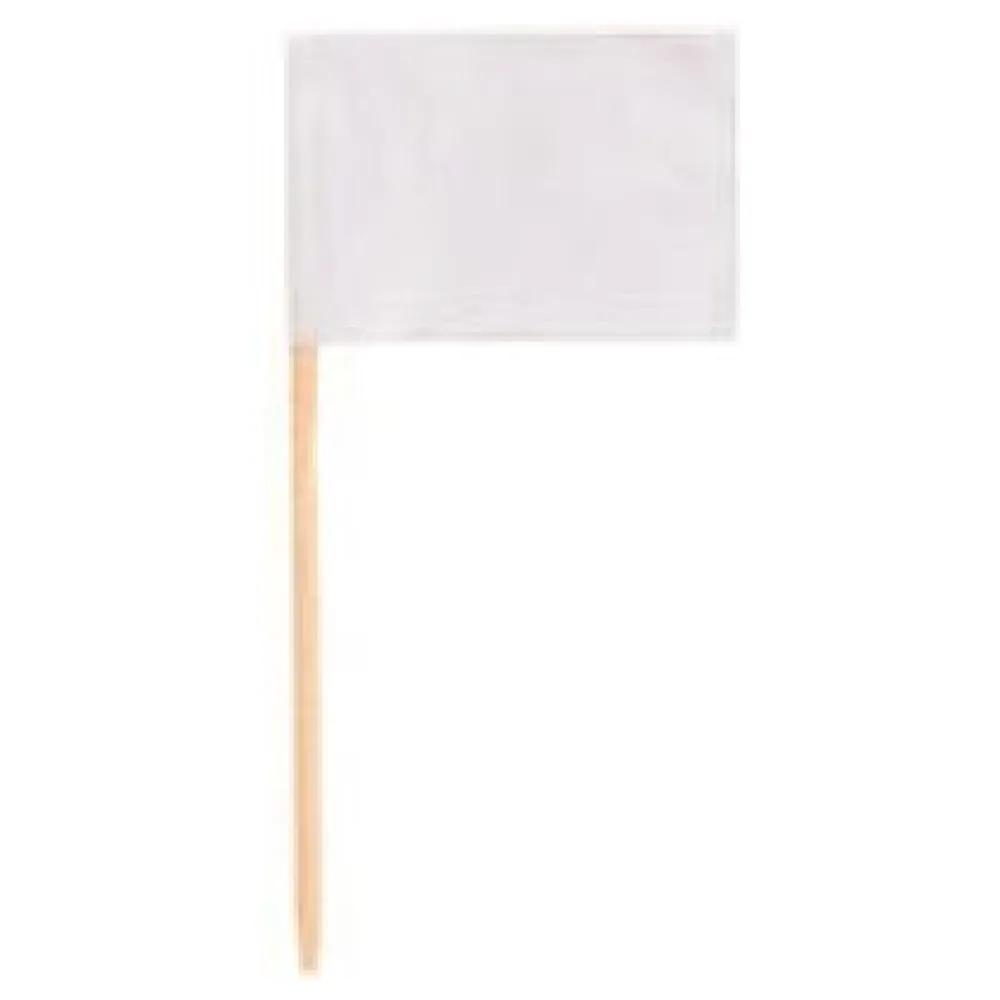 Flaggenpicker Fahnenpicker Deko-Picker zum selbst beschriften, weiß, 500 Stk. – Bild 3