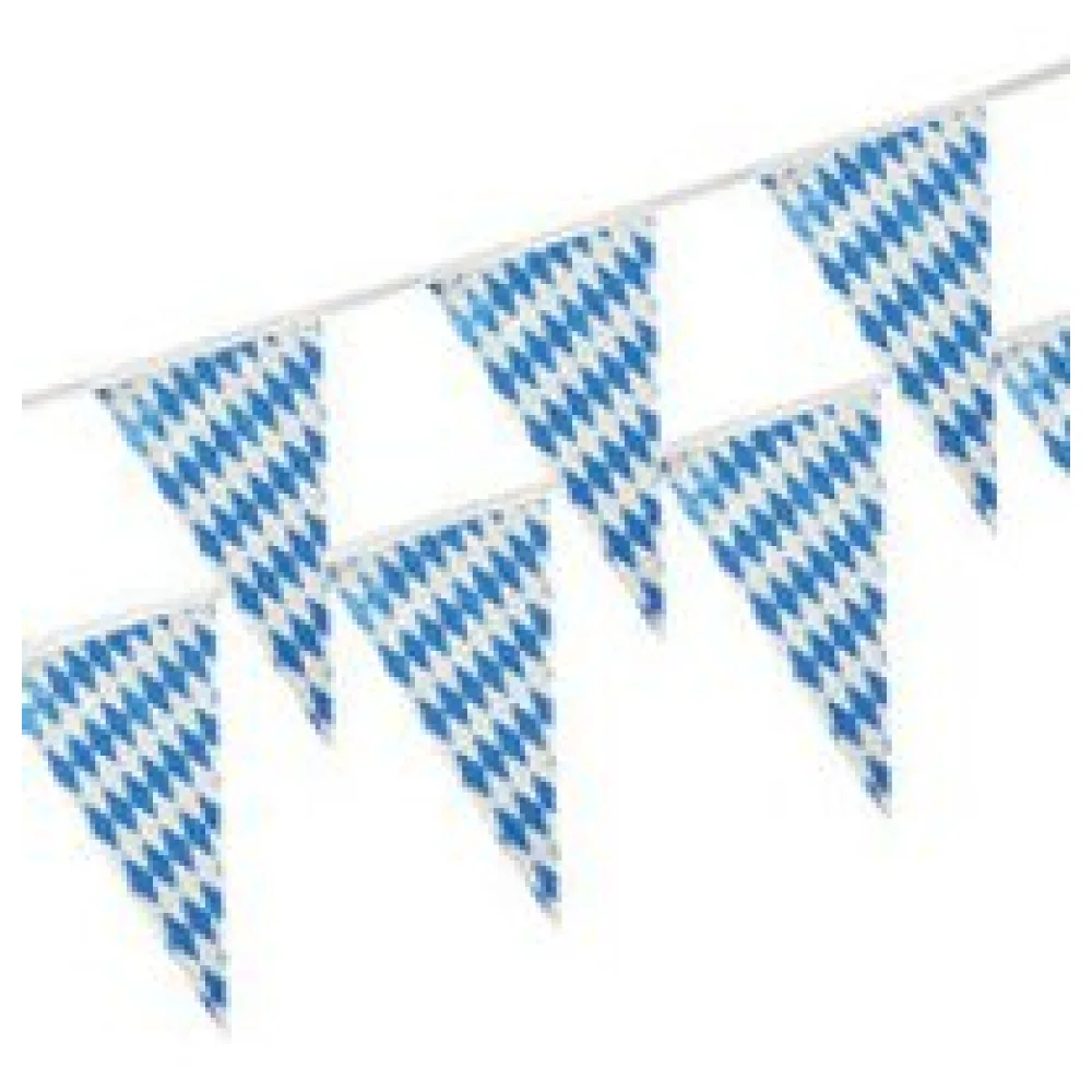 Wimpelkette Oktoberfest Bayerische Raute blau 4m wetterfest – Bild 3