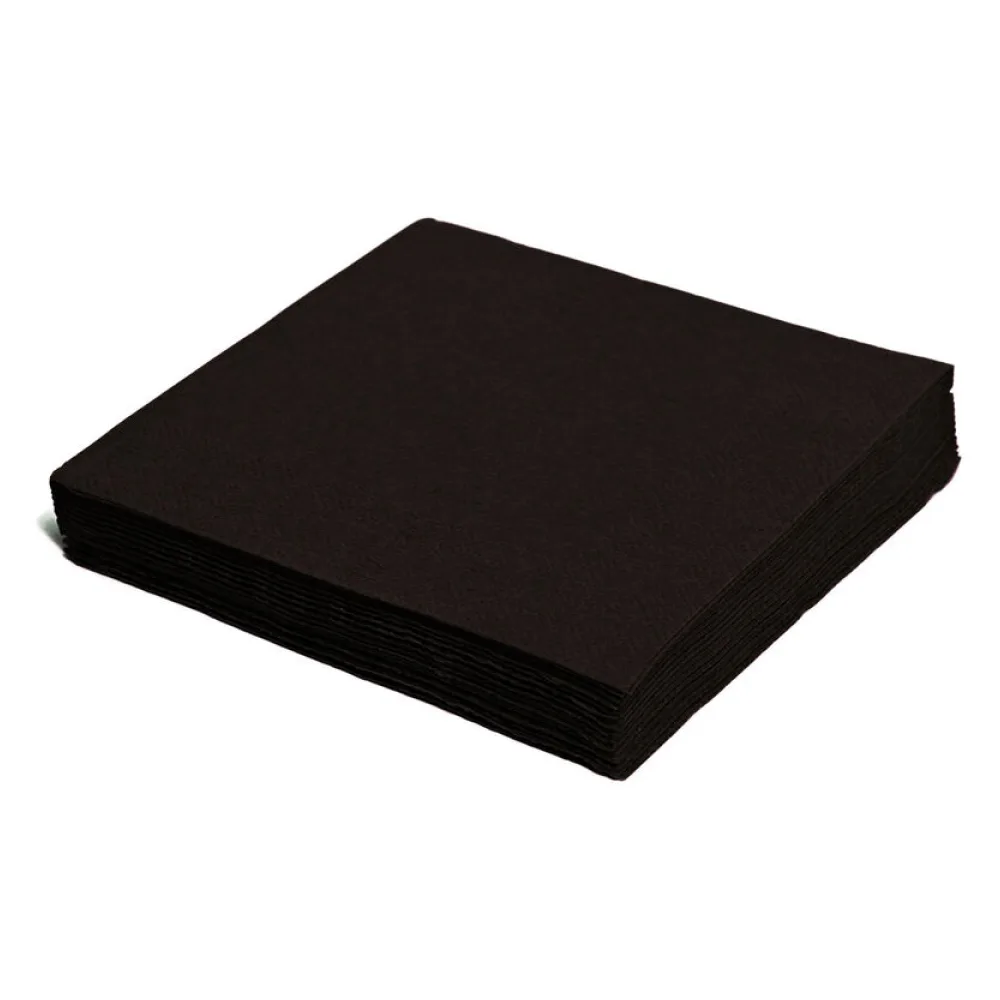Servietten 33 x 33 cm 1/4 -Falz, 1-lagig schwarz, 100 Stk. – Bild 2