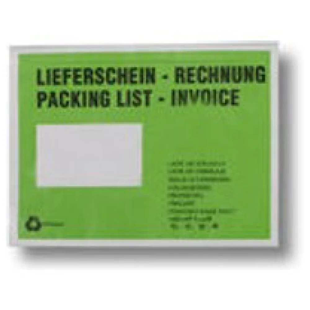 Dokumententaschen aus Pergamin Papier Lieferschein/Rechnung grün C5, 1000 Stk. – Bild 3