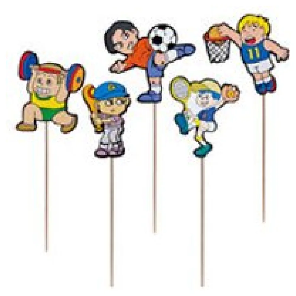 Deko-Picker "Sportler", 19cm, 100 Stk. – Bild 3