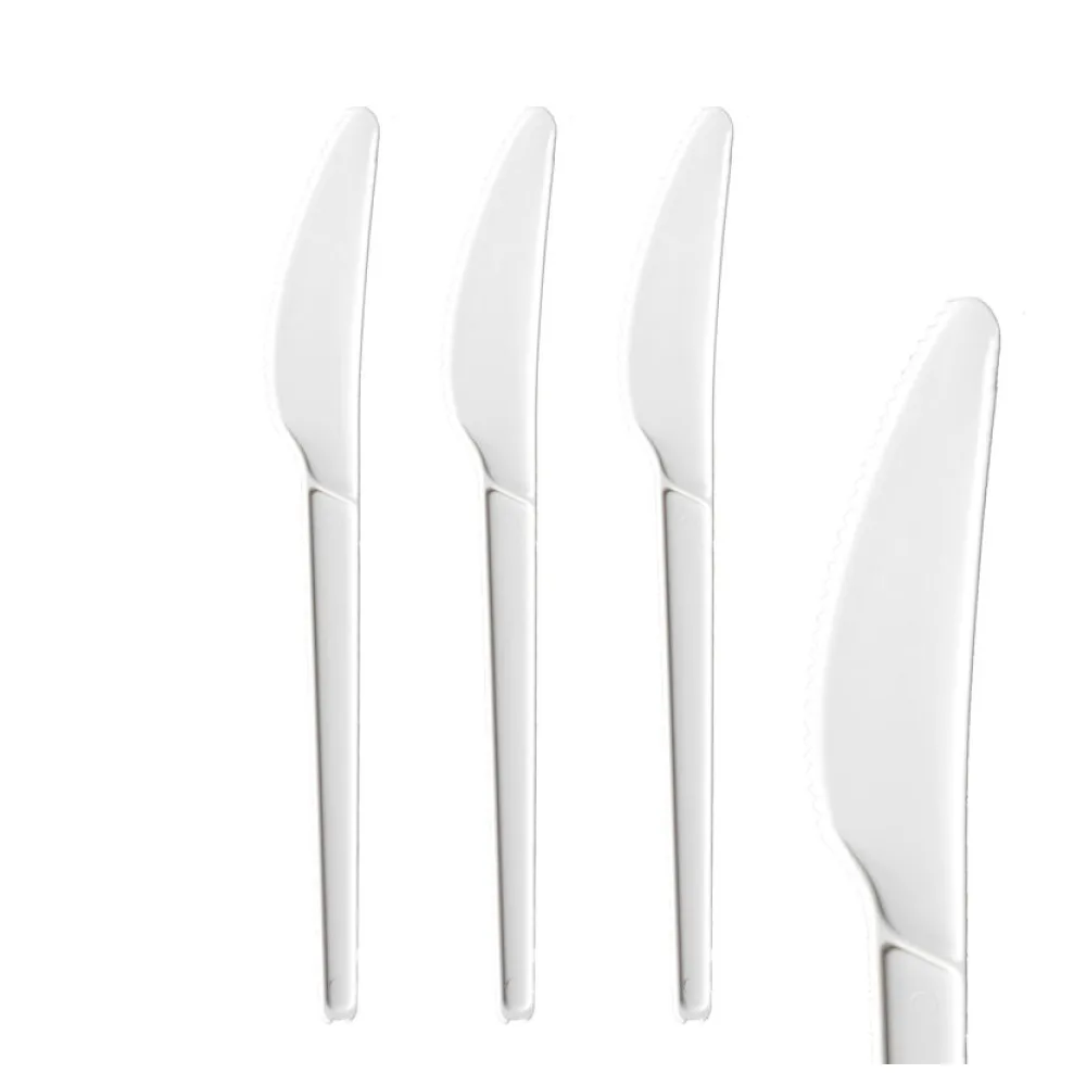 BIO Messer aus CPLA, wiederverwendbar, weiß, 16.6cm, 50 Stk. – Bild 2