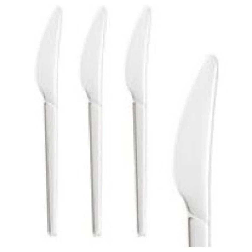 BIO Messer aus CPLA, wiederverwendbar, weiß, 16.6cm, 50 Stk. – Bild 3