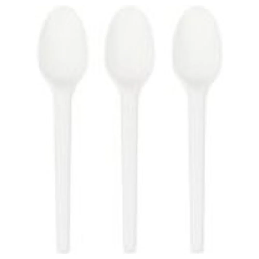 BIO Kaffeelöffel aus CPLA, wiederverwendbar, weiß, 14cm, 50 Stk. – Bild 3
