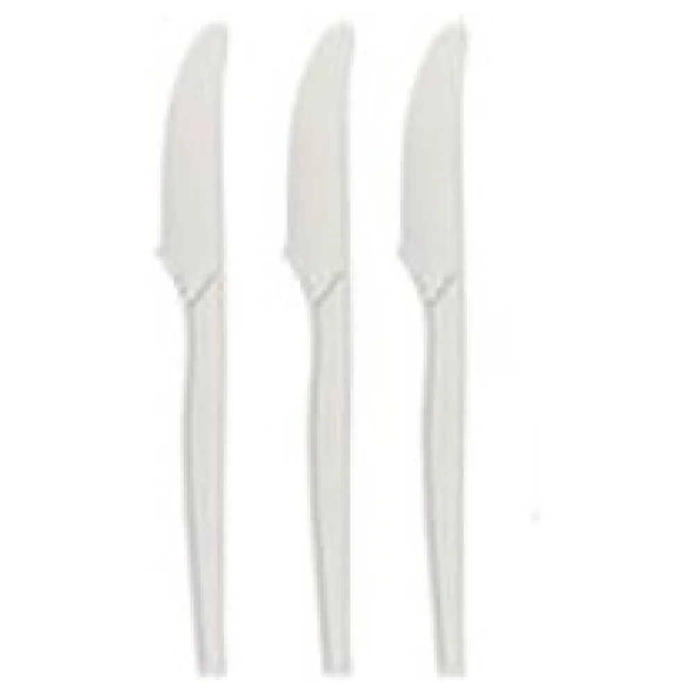 BIO Messer "Prestige" aus CPLA, wiederverwendbar, weiß, 18.1cm, 50 Stk. – Bild 3