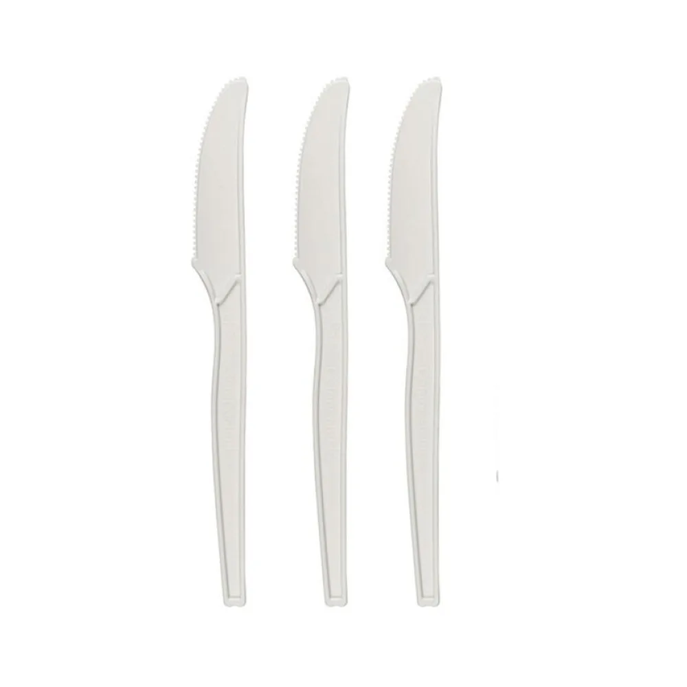 BIO Messer "Prestige" aus CPLA, wiederverwendbar, weiß, 18.1cm, 50 Stk. – Bild 2