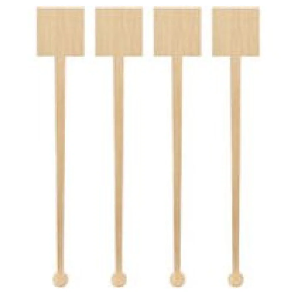Rührstäbchen "Quadrat" aus Bambus, 17.5cm, 100 Stk. – Bild 3