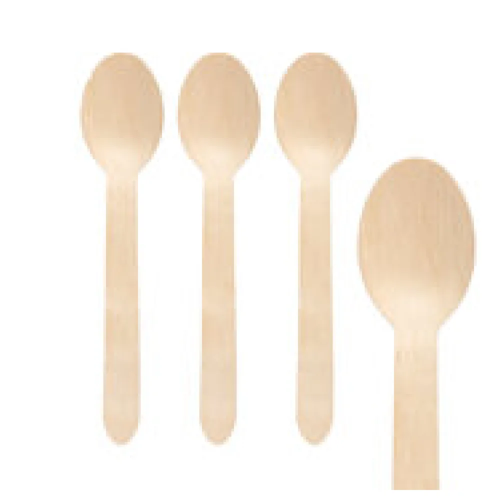 Löffel Einweg aus Holz, 16cm, 100 Stk.