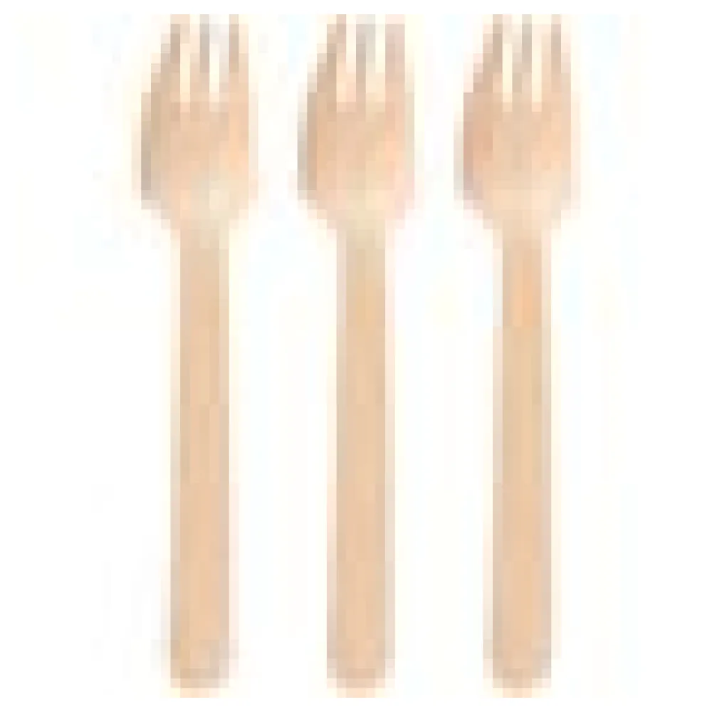 Kuchengabeln mit Zacken, aus Holz, 13.5cm, 100 Stk. – Bild 4
