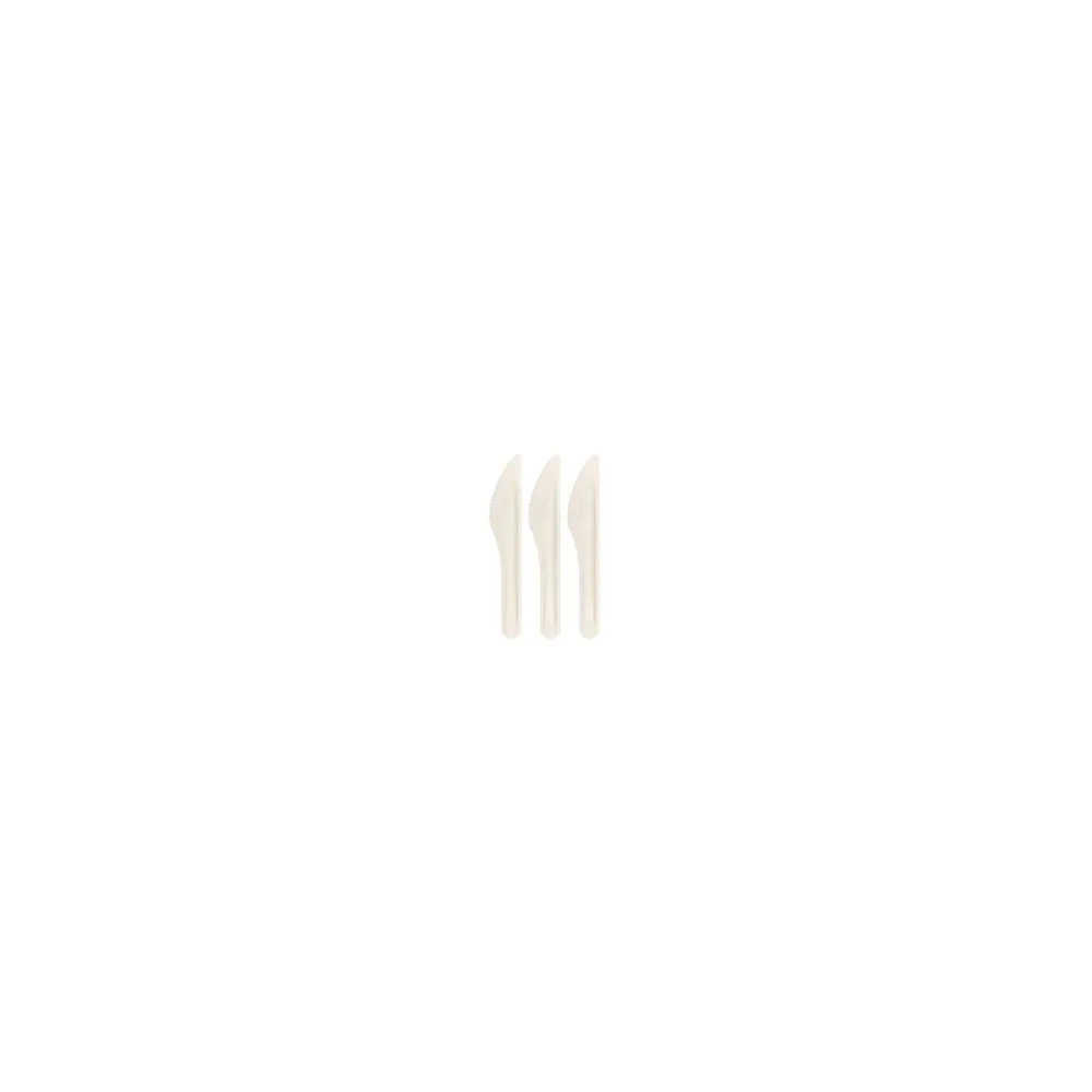 Messer aus Bagasse, naturweiß, 16cm, 100Stk.