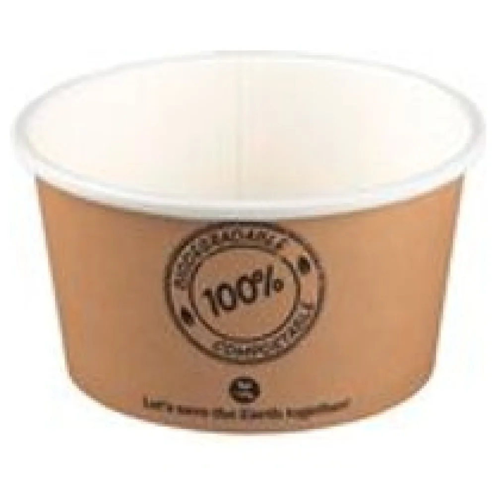 BIO Suppenbecher ToGo Verpackung aus Karton 350ml O11.5cm bis 100°C, 25 Stk. – Bild 3