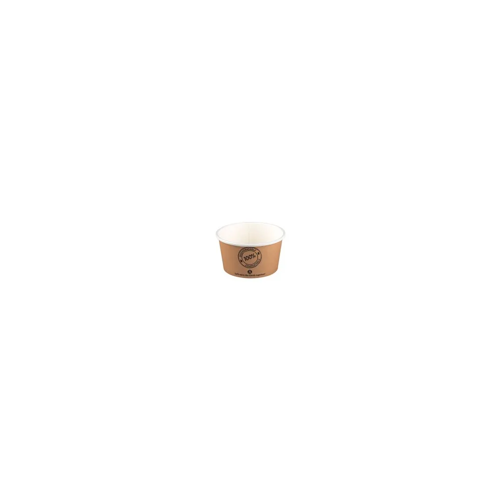 BIO Suppenbecher ToGo Verpackung aus Karton 350ml O11.5cm bis 100°C, 25 Stk.