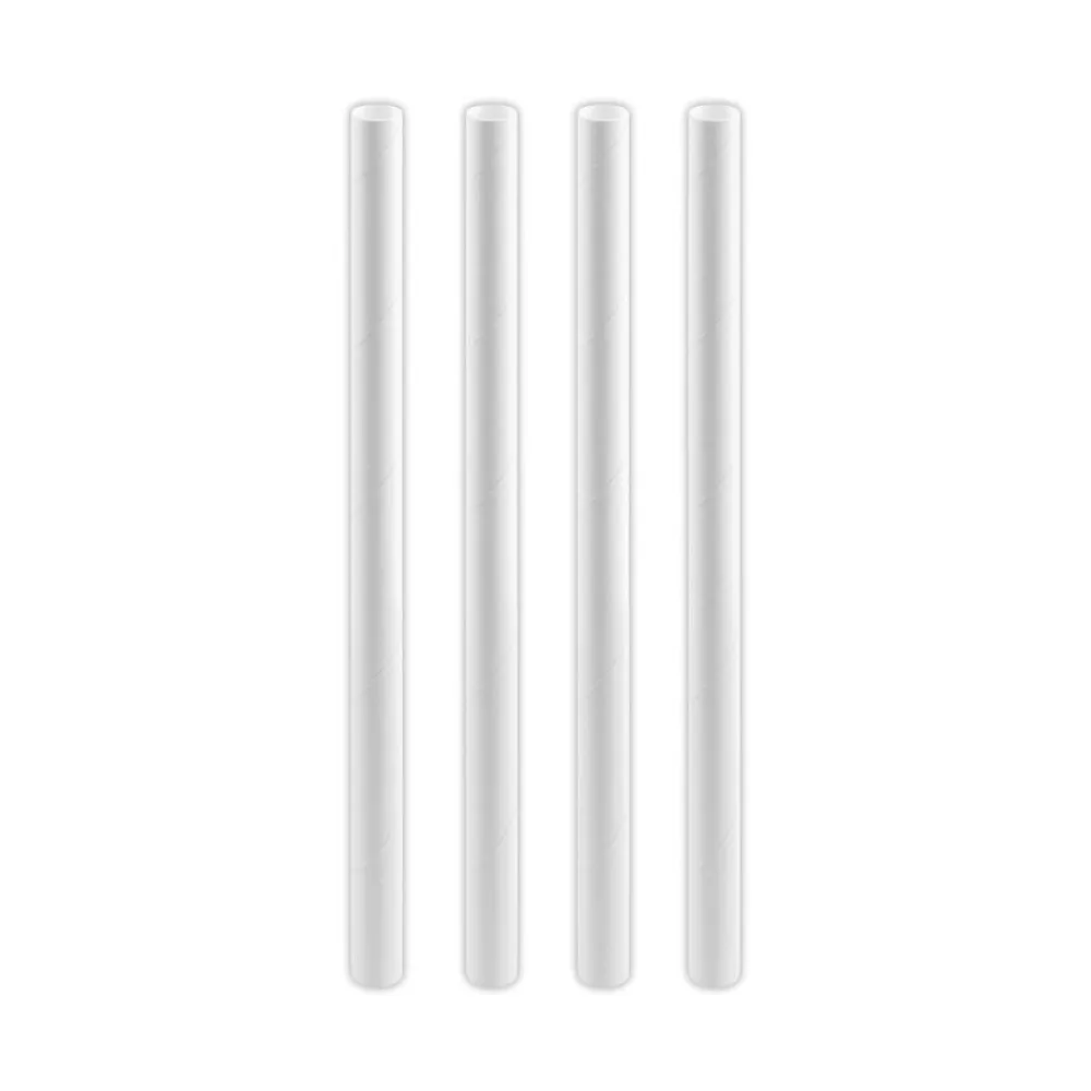Trinkhalme aus Papier fürt Bubble Tea, weiß O12mm 21cm, 50 Stk. – Bild 2