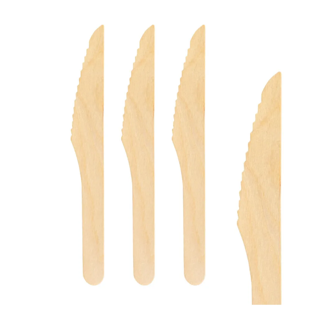 Messer aus Holz, 16cm, 100 Stk. – Bild 2