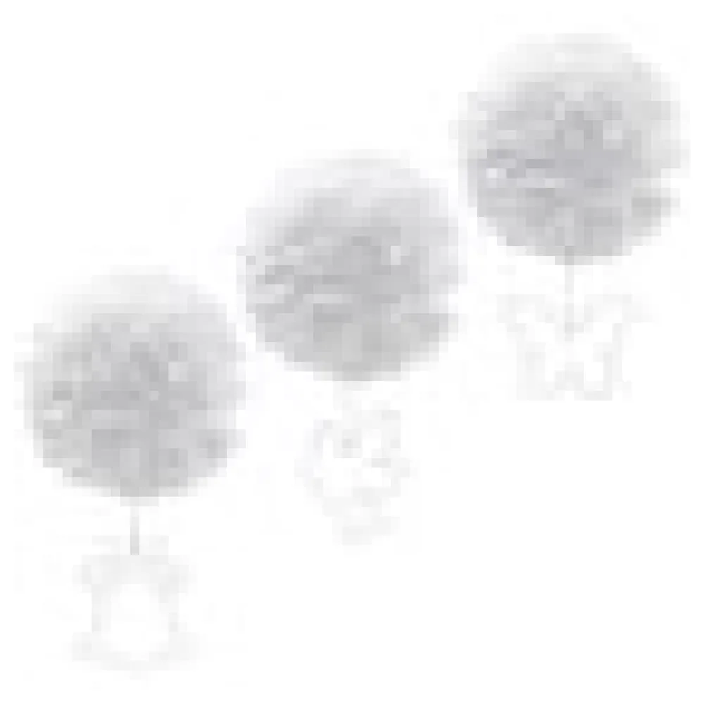Pompons mit Figuren aus Papier schwer entflammbar weiß O30cm, 3 Stk. – Bild 4