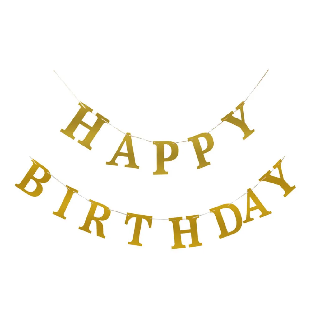 Buchstaben-Girlande "Happy Birthday", gold, 5 m, 1 Stk. – Bild 2