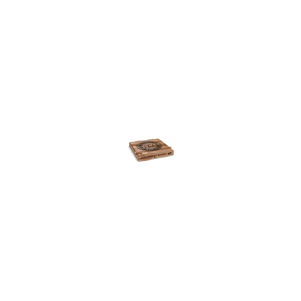 Pizzakarton aus Mikrowellpappe mit neutralem Motiv, 24 x 24 x 4 cm, 100 Stk.
