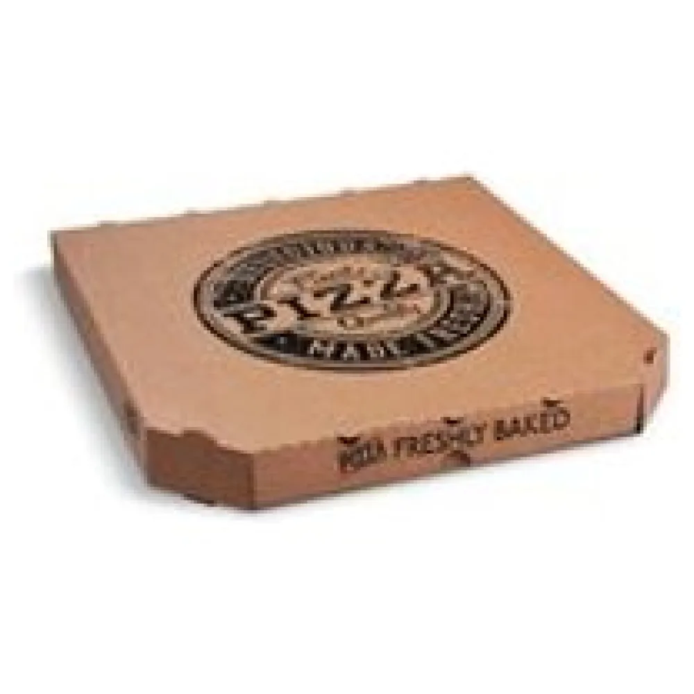 Pizzakarton aus Mikrowellpappe mit neutralem Motiv, 33 x 33 x 3 cm, 100 Stk. – Bild 3