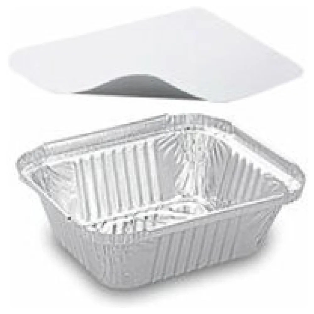 Alu-Servierschalen Menüschale inkl Deckel 470ml 145x120x41mm, 5 Stk. – Bild 3