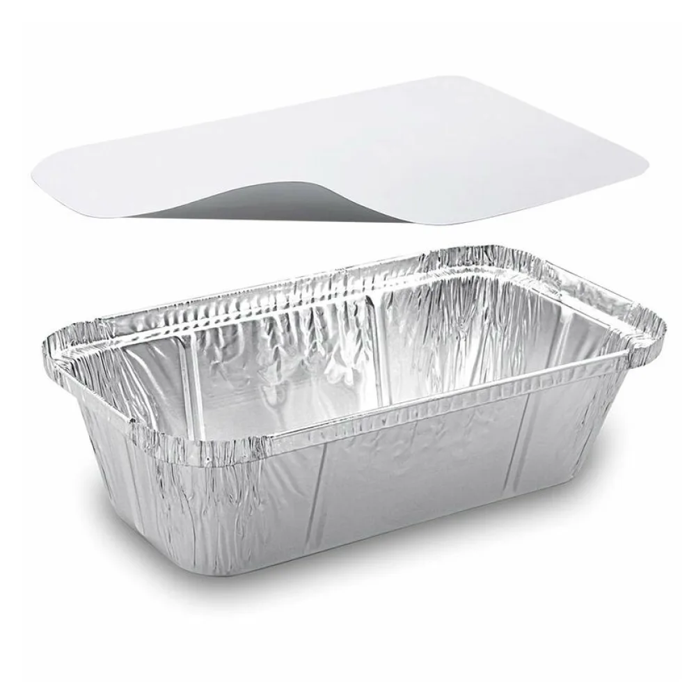 Alu-Servierschalen Menüschale inkl Deckel 690ml 201x109x49mm, 5 Stk. – Bild 2