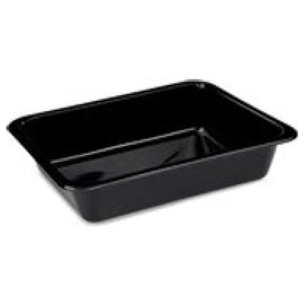 Siegelschalen Menüschalen ungeteilt 22,7 x 17,8 x 5 cm schwarz 1400ml, 50 Stk. – Bild 3
