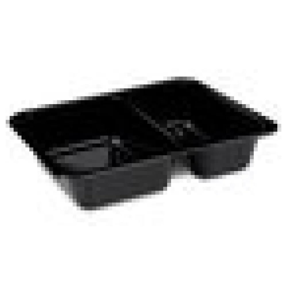 Siegelschalen Menüschalen 2- geteilt 22,7 x 17,8 x 4 cm schwarz 1070ml, 50 Stk. – Bild 4