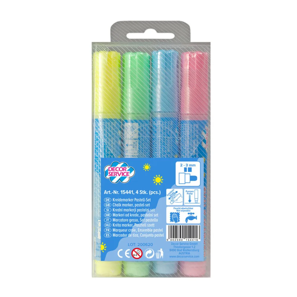Kreidemarker Pastell-Set, Schreibbreite 2-3mm, 4 Stk. – Bild 2