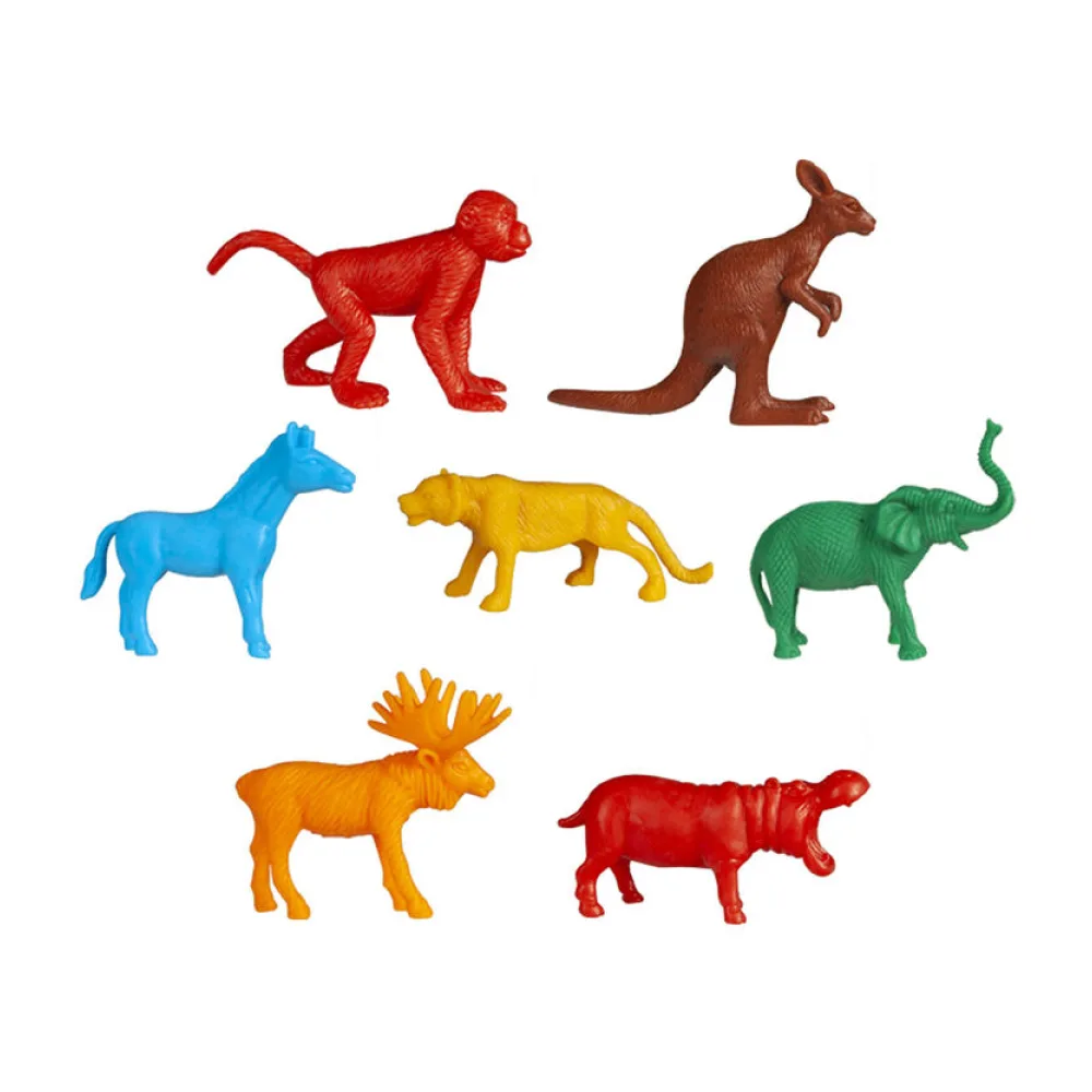 Wildtiere, bunt, ca. 6 cm, 12 Motive, 45 Stk. – Bild 2